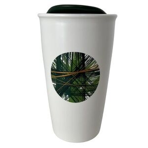 Starbucks 2014 Ceramic Travel Coffee Tea Cup with Ceramic Lid 12 oz.